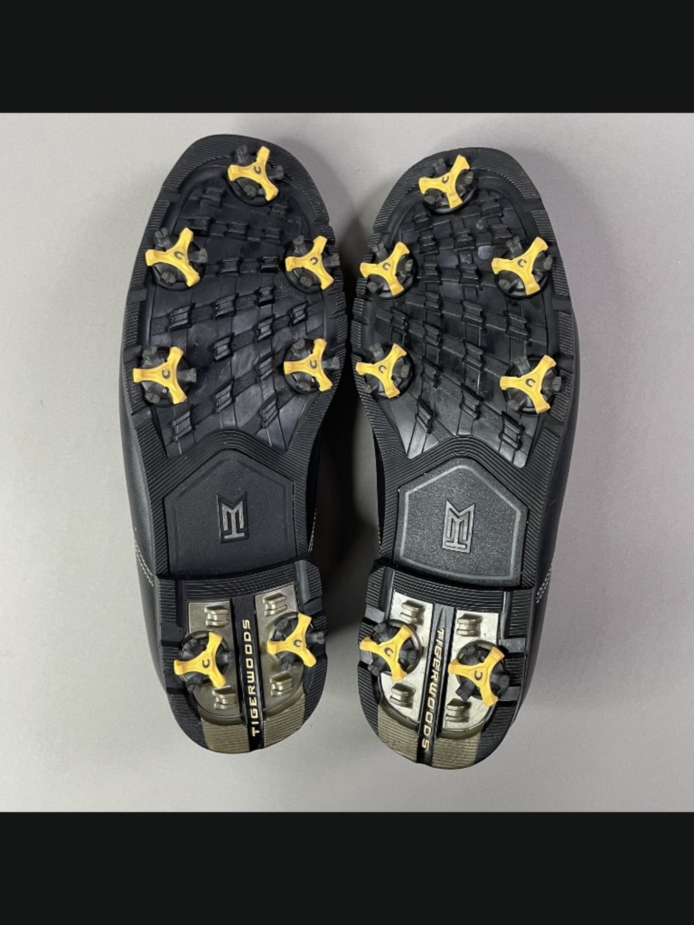 Nike Tiger Woods Shoes Mens 10.5 black leather TW Last golf cleats vintage sport - Picture 10 of 11